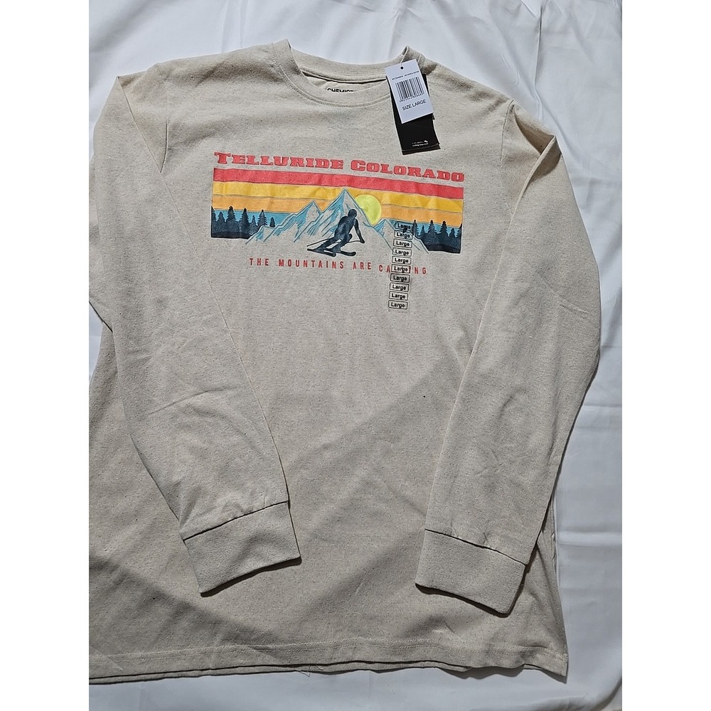 Chemistry mens‎ large Telluride Colorado Long Sleeve Shirt nwt Skiing Snowboard